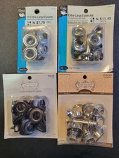 Dritz And Sewology #4 Boxes XL Metal Eyelet Fasteners (2 Boxes With Tools)