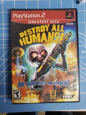 Destroy All Humans (PlayStation 2, PS2 2005) Red Label Complete 