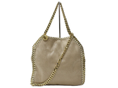 ○Stella Mccartney Falabella Chain Shoulder Bag Mini 495151 Beige
