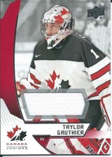 2019-20 Upper Deck Team Canada Juniors Hockey TAYLOR GAUTHIER #83 Jersey