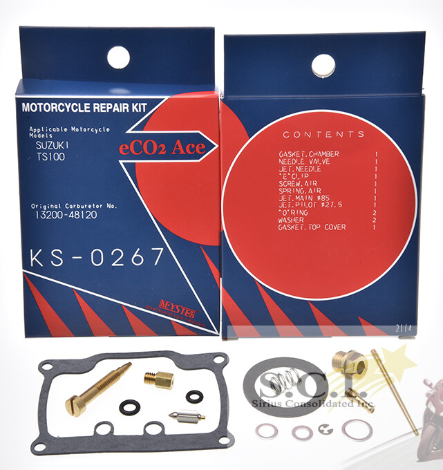 SUZUKI TS125 TS100 DS100 DS125 RV125 KEYSTER CARB KIT - Famous Microgreens