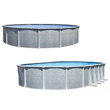 Lake Effect Lifestyle 52" Wall Above Ground Swimming Pool w/ Liner & Skimmer