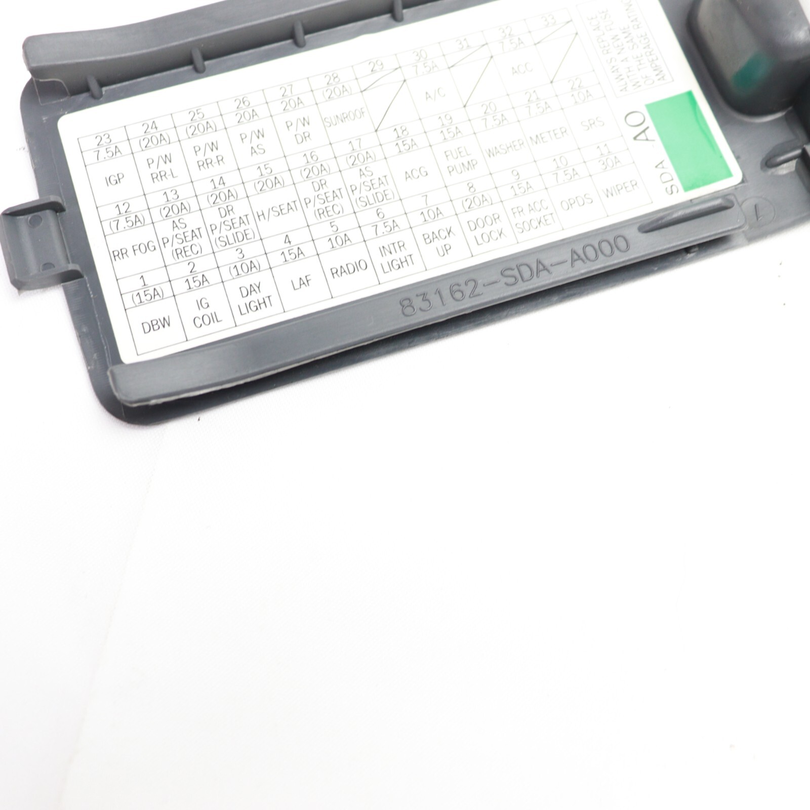 20032007 Honda Accord Interior Fuse Box Door Lid Cover Trim OEM 83162