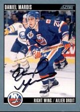 Daniel Marois Signed Auto 1992-93 Score card New York Islanders