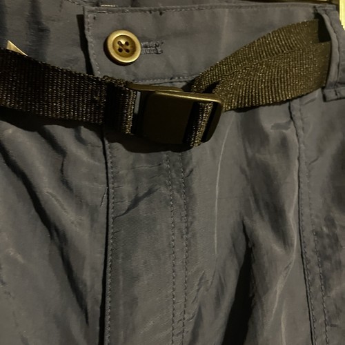 CHAPS Shorts Men's 42 x 9 Blue Cargo Zip Nylon Flat Front Belted Logo New - Picture 9 of 13
