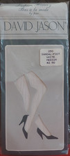 Vintage Pantyhose David Jason Sandalfoot Color White Size M BFRIP1