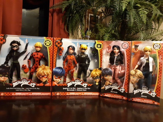 6 Dolls Bundle Miraculous Ladybug Cat Noir Tikki Plag Marinette Adrien Lady Noir