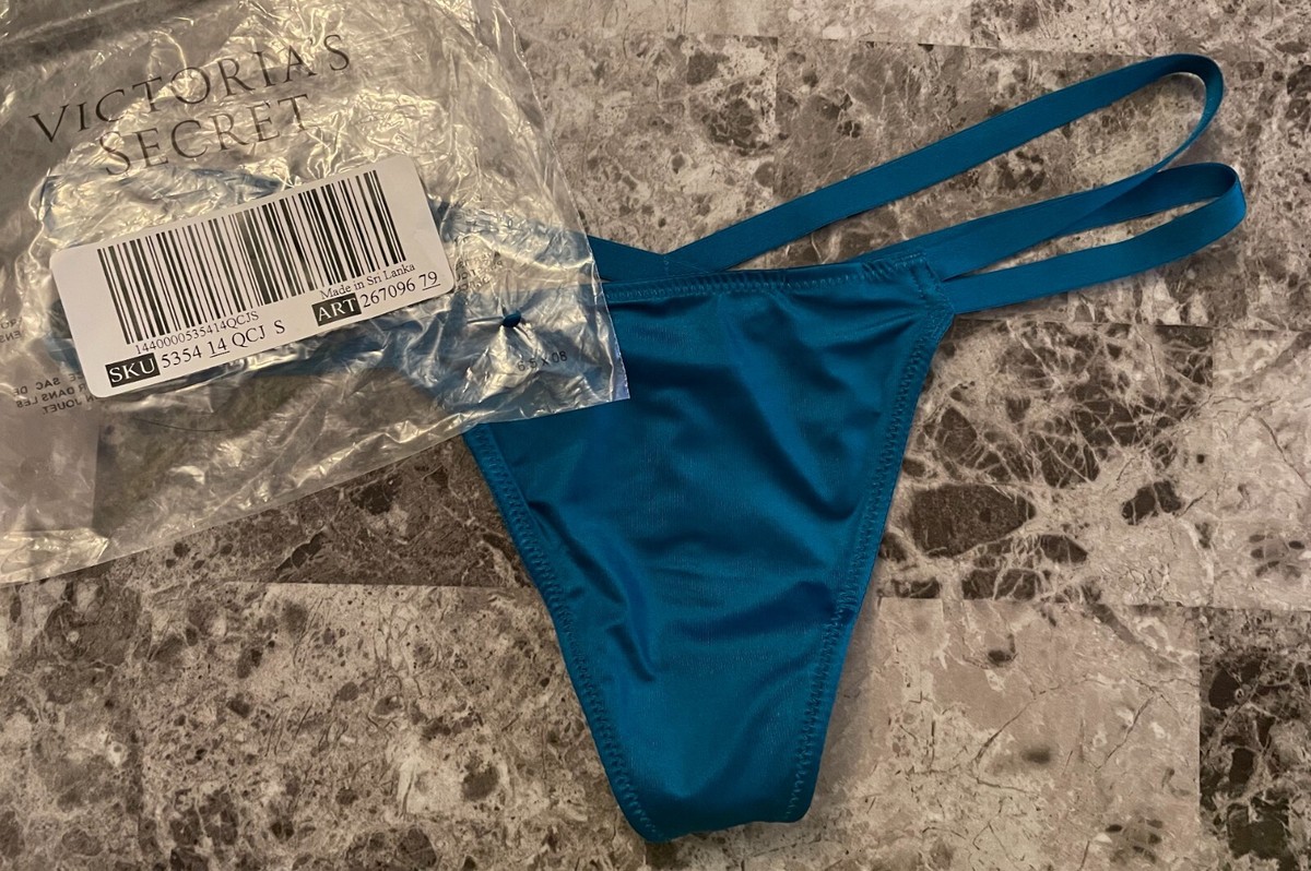 VICTORIA'S SECRET S TURQUOISE BLUE SATIN SMOOTH STRAPPY RARE V