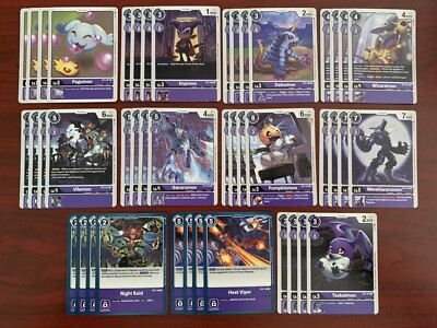 DIGIMON CARD GAME VER.1.0 BT01-03 ENG IMPMON GABUMON COMMON C PURPLE PLAYSET
