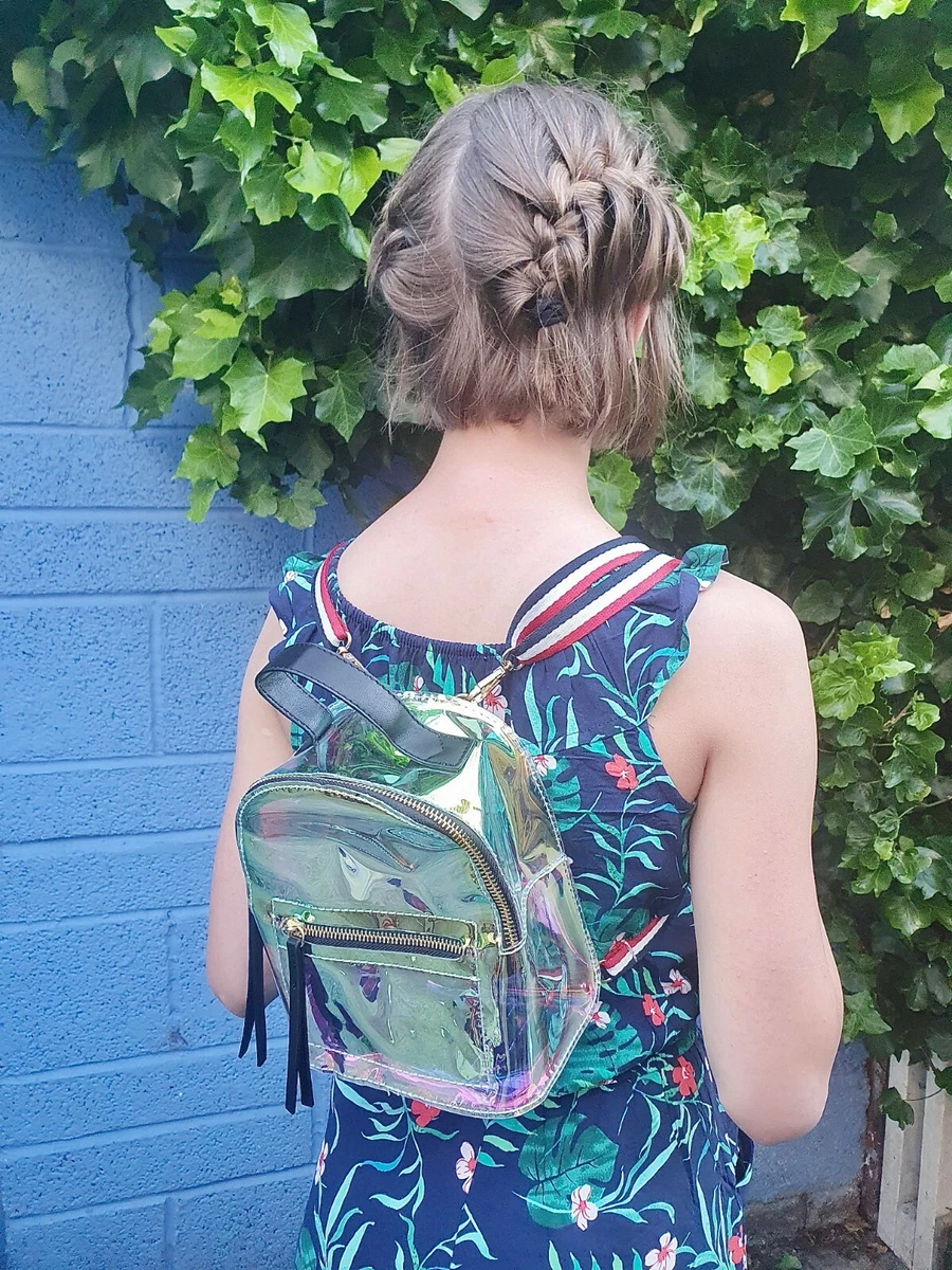 Clear hot sale hologram backpack
