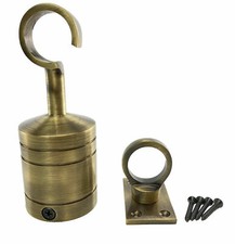 Decking Rope Fittings Rope Hook & Eye Plate Chrome Brass Satin Black Fixings