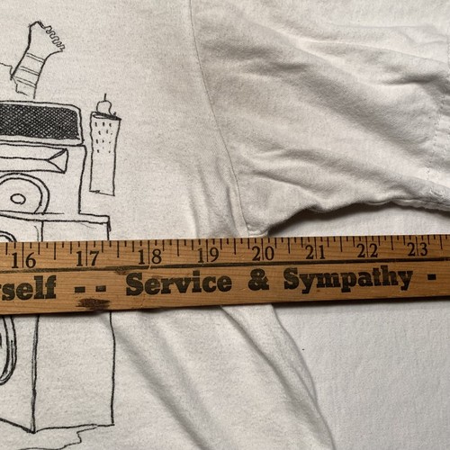 Tell the People Band Shirt Womens Large Cropped Tee Musical Instruments White - Picture 8 of 9