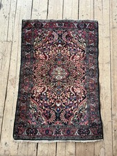 Antique Hamadan Rug Beautiful Colours Hand Knotted Wool