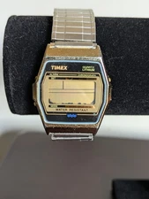 Vintage Timex Quartz Lithium Alarm Chronograph with Speigel Stainless steel band