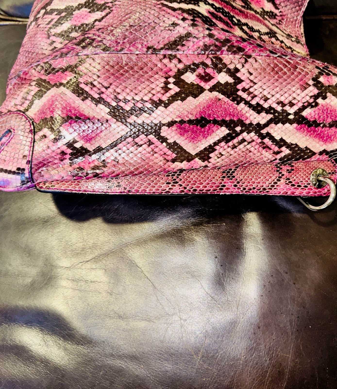 Michael Kors Collection Genuine Python Hobo Bag M… - image 8