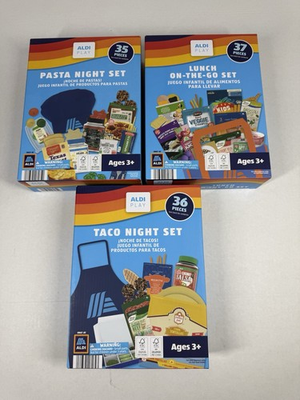 #ad NIB Aldi KIDS Play Sets Lunch on the Go Taco Night Pasta Night $89.99