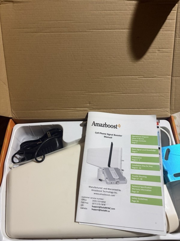 Amazboost Cell Phone Booster for Home -up to 2 500 SQ FT Cell Signal A1