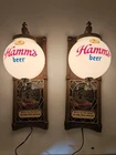Vintage Aprox 1960s Hamm’s Beer Wall Light Sconce Sky Blue Waters Bar Sign Works