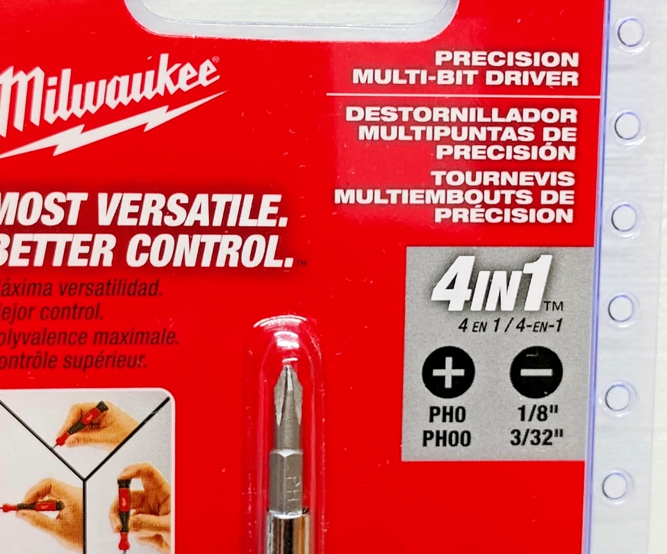 MILWAUKEE PRECISION MULTI-BIT DRIVER,   4 IN 1   #48-22-2930    (B6) - Image 2 of 4