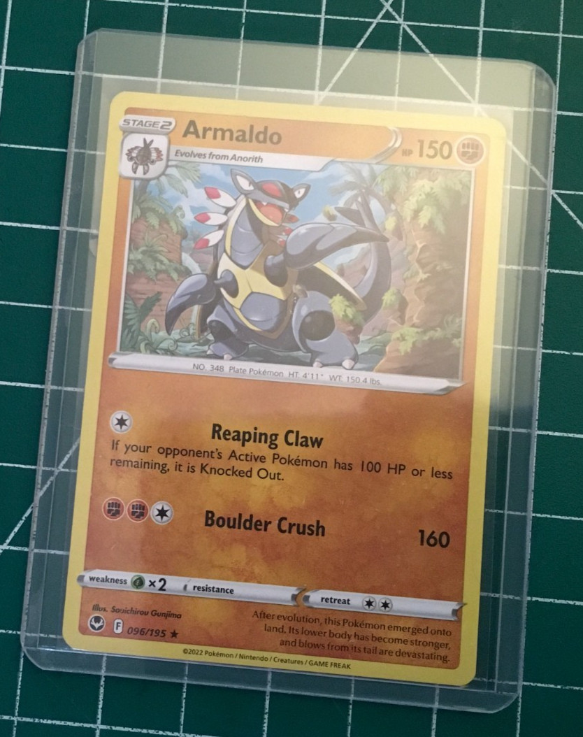 2022 Pokemon Stage 2 Armaldo 096/195 Rare 150HP - Near Mint