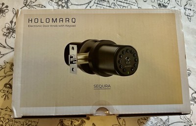 Holomarq Electronic Doorknob with Keypad (Matte Black)