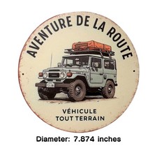 Toyota Land Cruiser Fj40 Advertising Sign Made In Japan Tin Showa-retro Toyota Land Cruiser Fj40 Advertising Sign Made In Japan Tin Showa-retro
