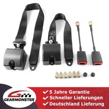 2x 3 punti cintura automatica cintura di sicurezza frusta e prova elettrica nera 2900 mm