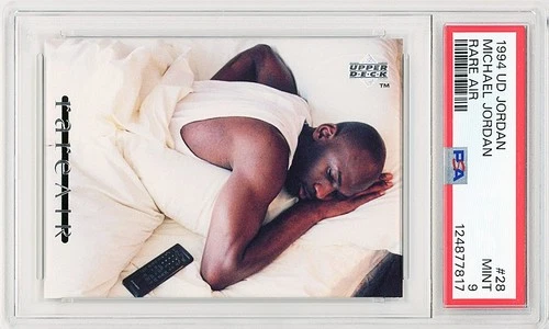 1994 -MICHAEL JORDAN- PSA 9 Upper Deck RARE AIR Bulls NBA Basketball Card #28
