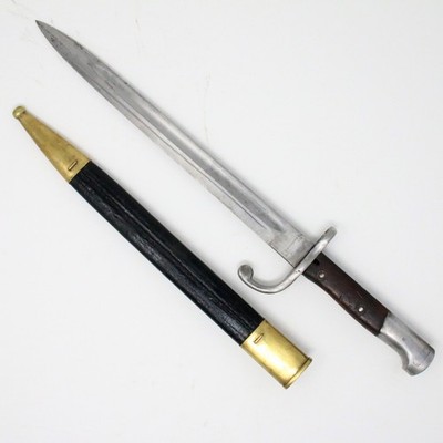 Argentine M1909 Mauser Bayonet Hooked WKC Solingen Leather Scabbard w/Fittings D