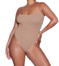 Skims Women  s Small Fits Everybody Cami Thong Bodysuit Beige New