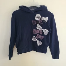 LANVIN en Bleu Women’s Hoodie Navy Size 38 Bows