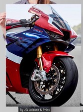Honda fireblad inspired Superbike Poster Print Motorbike Wall Art Racing Artwork