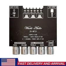 ZK-MT21 2.1Channel Bluetooth Audio Power Amplifier Board Subwoofer 50W+50W+100W