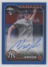 2024 Topps Chrome Rookie Auto Blue Refractor 82/150 Matt Krook #RA-MK Auto 00v4