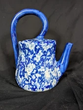 Victoria Ware Ironstone Flow Blue Transfer Ware Watering Pitcher Jug Pot
