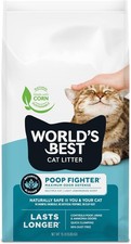 Poop Fighter Maximum Odor Defense 15-Pounds Natural Ingredients Quick Clumping