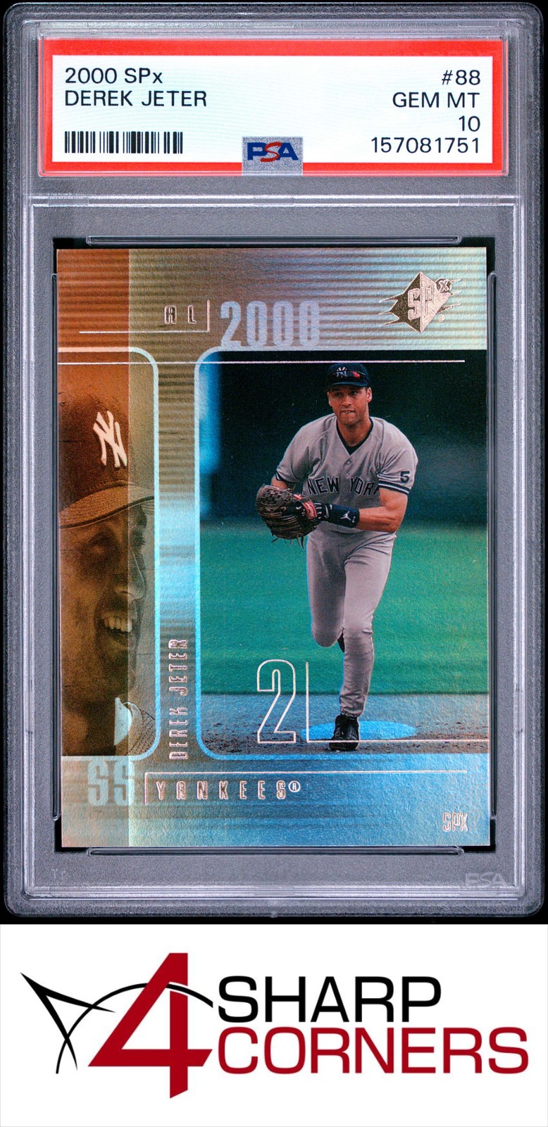2000 SPx #88 DEREK JETER YANKEES HOF PSA 10