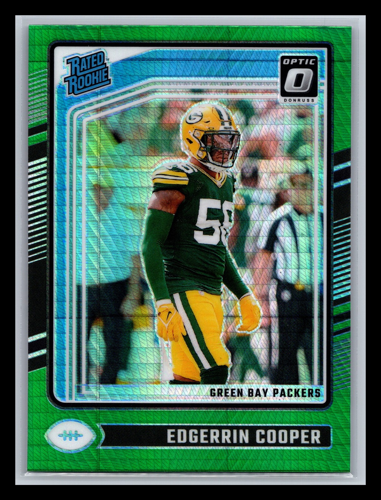 Edgerrin Cooper Green Bay Packers 2024 Donruss Optic #231 Green Hyper