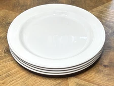 Set Of 4 Salad Plates 9" White Steelite England Restaurant Hotel Bistro Ware EUC
