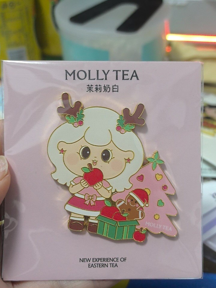 Molly Tea Christmas Antler Girl Enamel Fridge Magnet Holiday Souvenir ...