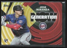 Jose Miranda 2022 Topps Update Generation Now Gold RC /75 #GN-71 Minnesota Twins