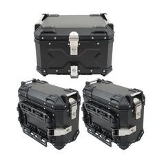 Motorcycle 36L Side Case Hard Saddlebag + 55L Top Case Tail Box Luggage New