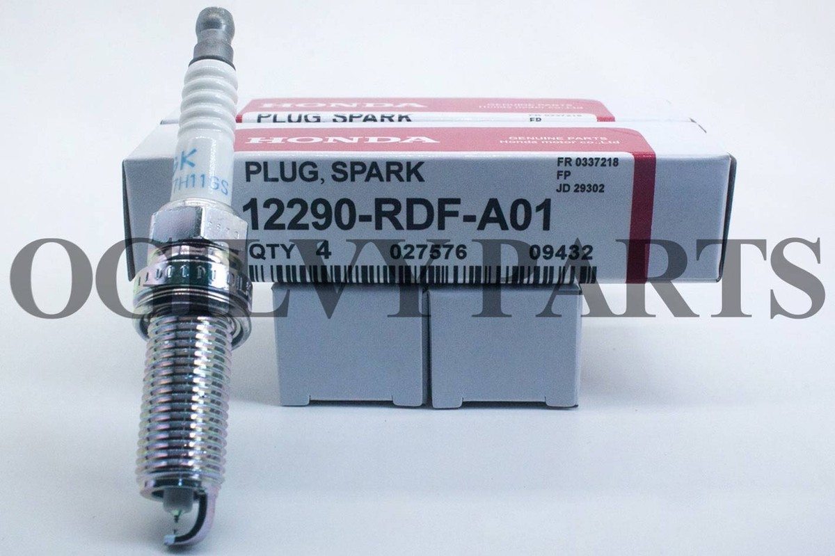 Genuine 12290-RDF-A01 Spark Plug (4) For Honda 2016-2021 Civic