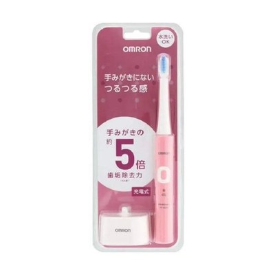 Japan NEU Omron Elektrische Schallzahnbürste HT-B303-PK Pink Wiederaufladbar