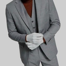 Tommy Hilfiger Men's Gray Wool Modern Fit TH-Flex Stretch Suit Jacket Size: 44R