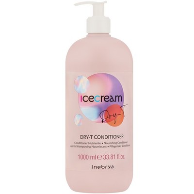 Inebrya Ice Cream Dry-T Conditioner 1000ml - Seidenprotein, trockenes Haar