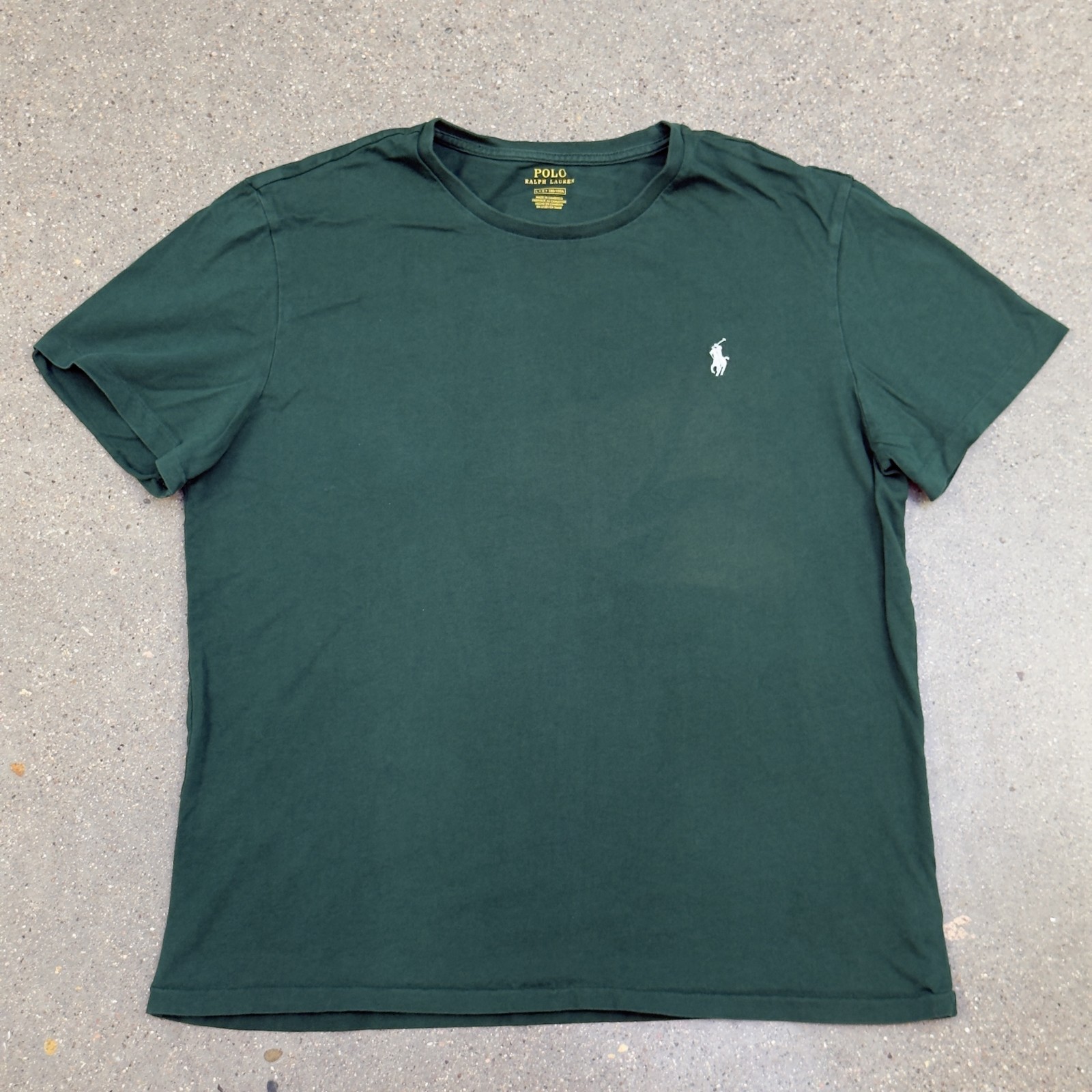 Polo Ralph Lauren camicia uomo grande verde girocollo vestibilità classica logo pony maglietta