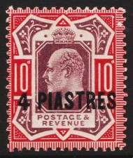 British Levant 1911 - SG31 4p on 10d of GB dull purple & scarlet - MH - Cat.£60