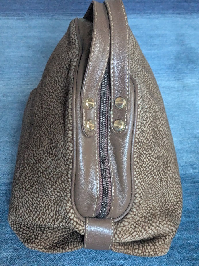 Borbonese Handbag Quail Pattern Round Style - image 7