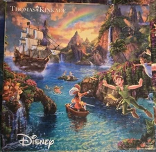 Thomas Kinkade Disney's Peter Pan Neverland Hook Puzzle 750 Piece 100% Complete 
